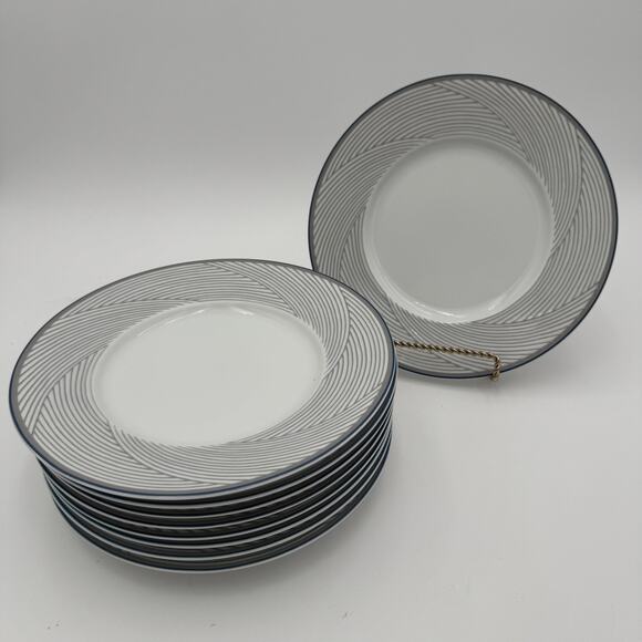 Vintage Salad Plates in Twill Blue by Dansk Set of 4, 9 inch - Picture 2 of 10